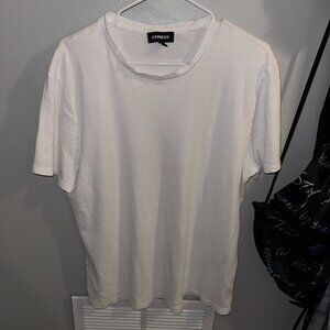Express Breathable 4-way Stretch White Cotton Tee - Men's Large